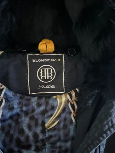 BLONDE No.8 Damen Parka Gr. 38 Grau Kapuze Kunstfell Winter Jacke