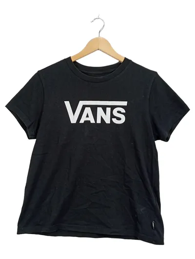 Vans Classic T-Shirt Damen Gr. M Schwarz Logo-Print Baumwolle