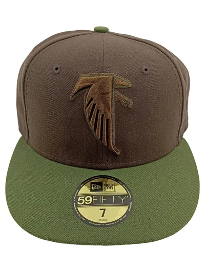 New Era 59FIFTY Atlanta Falcons NFL Fitted Cap Braun Oliv Größe 7