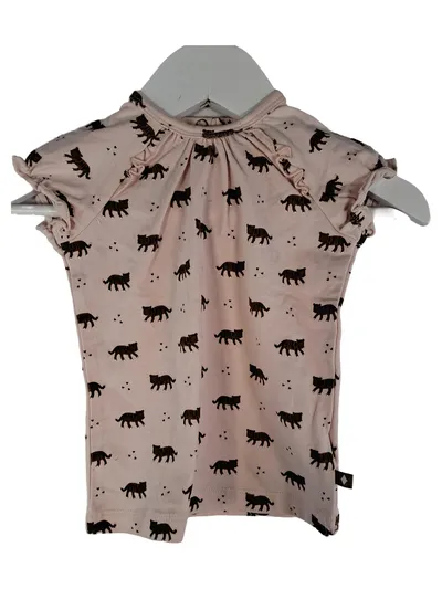 Feetje Baby Mädchen T-Shirt Gr. 74 Rosa Tiger-Muster Rüschen