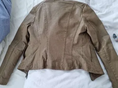 Bomboogie Damen Lederjacke Beige Gr. 36, S