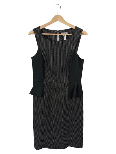 Alain Manoukian Damen Businesskleid Gr. M Schwarz Gepunktet Peplum