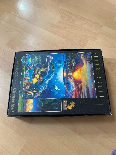 Clementoni Fluorescent Puzzle 1000 Teile 2 in 1 Löwe Delfin Leuchtend