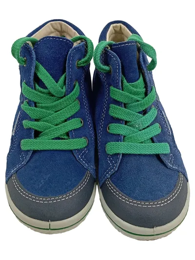 PEPINO Kinder Sneaker High-Top Schuhe Gr. 23 Blau Grün Wildleder