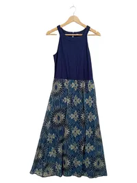 Aniston SELECTED Damen Sommerkleid Maxikleid Gr. 38 Blau Boho Muster 1
