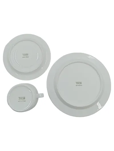 Thomas Germany Porzellan Set Tasse Untertasse Teller 3-teilig Weiß