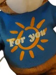 NICI Plüschtier Katze mit T-Shirt For you 18cm Kuscheltier Orange Blau