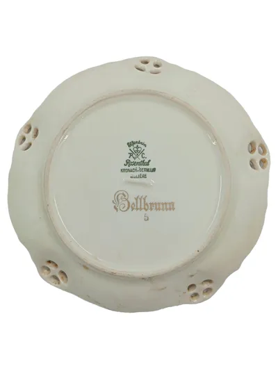 Rosenthal Zierteller Hellbrunn Porzellan Blumenmuster Gold Dekor Kronach