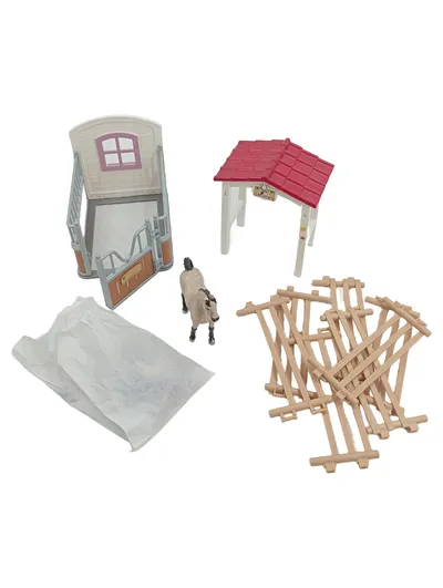 Schleich Horse Club Reiterhof mit Pferd Zaun Stall Zubehör Spielset