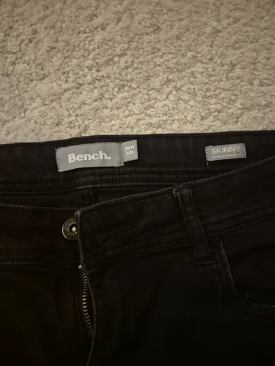 Bench. Damen Skinny Jeans W30 L32 Schwarz Stretch 5-Pocket