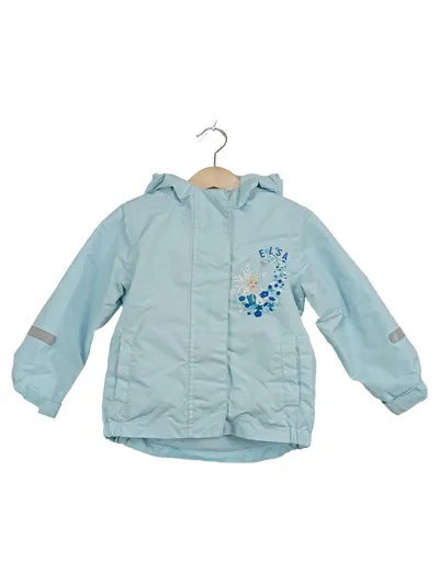 Disney Frozen Winterjacke Kinder Kapuze Reißverschluss Blau Gr. 92