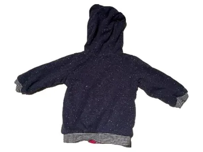 Kanz Mädchen Sweatjacke Kapuzenjacke Gr. 62 Blau Meliert Glitzer