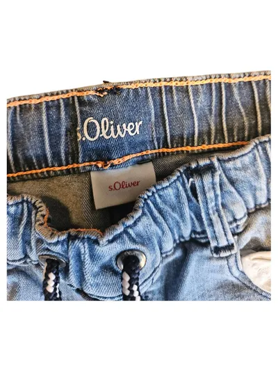 s.Oliver Kinder Jeans Shorts Gr. 128 Blau Baumwolle Casual