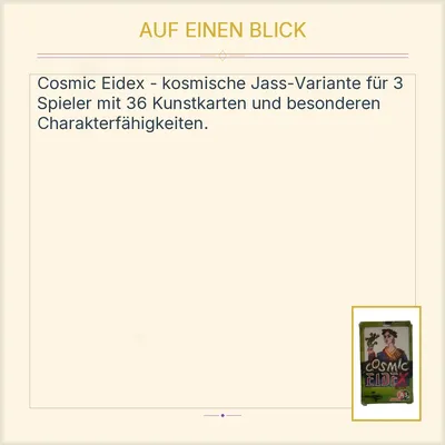 Cosmic EideX Kartenspiel Abacusspiele 36 Karten Dreierspiel Jass Skat