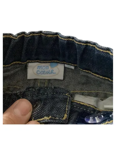 Mon Coeur Jeans Hose Kinder Gr. 68 Straight Leg Blau Baumwolle