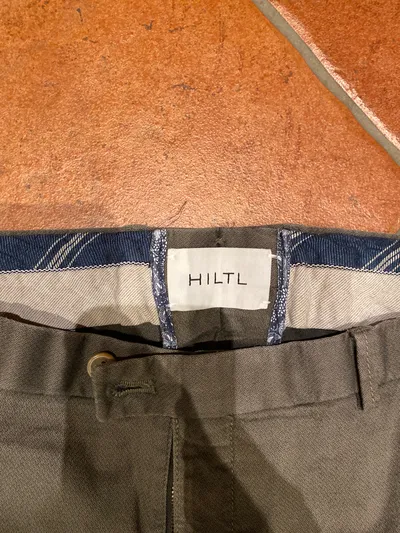 Hiltl Herren Chino Stoffhose Gr. 58 Oliv Baumwolle Casual