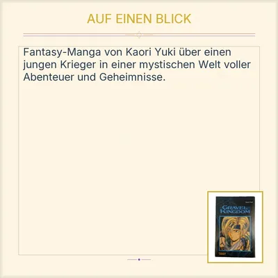 Gravel Kingdom Manga Kaori Yuki Carlsen Comics Einzelband