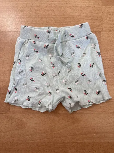 NAME IT Baby Mädchen Shorts Blumenmuster Gr. 50 Mint Grün 0-1M