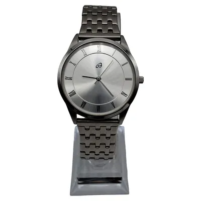 OWIM Herren Armbanduhr Silber Edelstahl Klassisch Römische Ziffern Analog