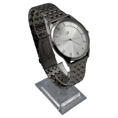 OWIM Herren Armbanduhr Silber Edelstahl Klassisch Römische Ziffern Analog