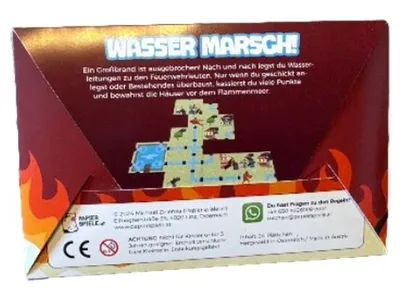 Wasser Marsch! Papier Spiele Brettspiel Feuerwehr Legespiel ab 8 Jahre