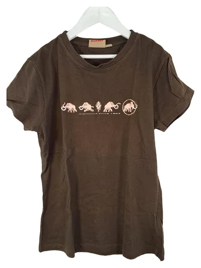 Mammut T-Shirt Damen Gr. S Braun Outdoor Mammut-Print since 1862