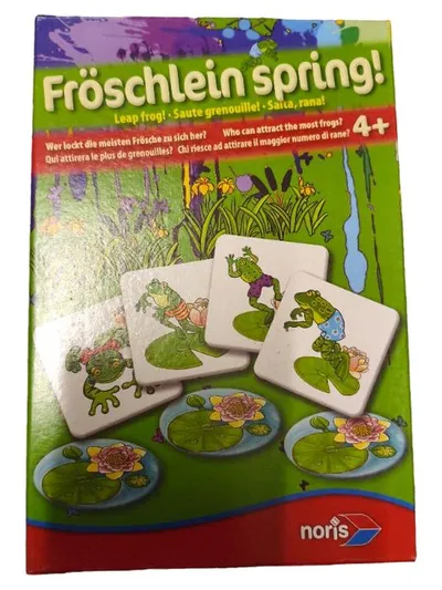 Noris Fröschlein spring! Kinderspiel Kartenspiel ab 4 Jahre 2-4 Spieler