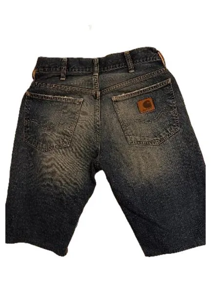 Carhartt Jeans Shorts Herren W28 Blau Denim Used Look Streetwear 2