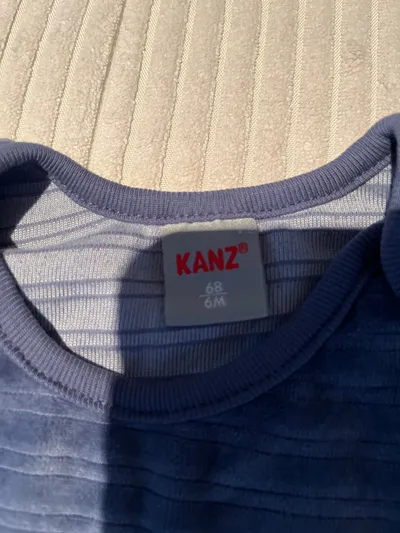 Kanz Baby Strampler Einteiler Gr. 68 Blau Gestreift Nicki