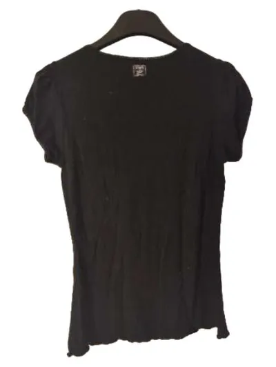 Vive Maria Damen T-Shirt Schwarz Gr. S Kirschen Stickerei Romantisch