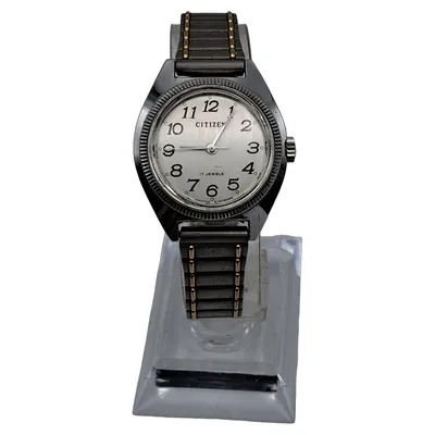 Citizen Damenuhr Vintage 17 Jewels Handaufzug Silber Edelstahl Armbanduhr