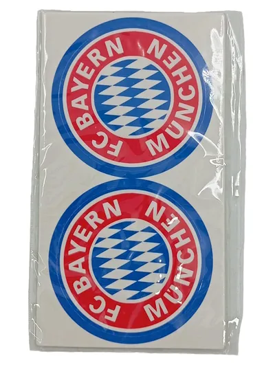 FC Bayern München Aufkleber Set 2x Sticker Logo Emblem Fan Artikel