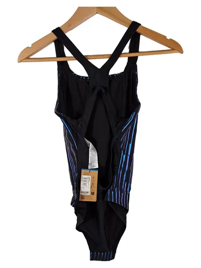 Arena Damen Badeanzug Sportbadeanzug Gr. 38 Schwarz Blau Metallic NEU