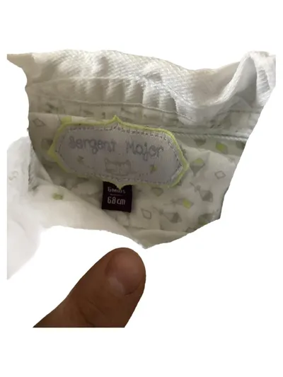 Sergent Major Hemd Baby Junge Gr. 68 Weiß Langarm Freizeithemd