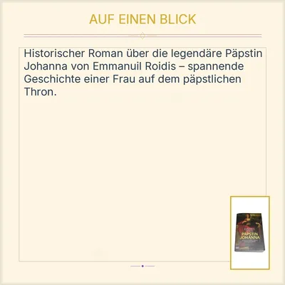 Päpstin Johanna Emmanuil Roidis Historischer Roman Bastei Lübbe Taschenbuch
