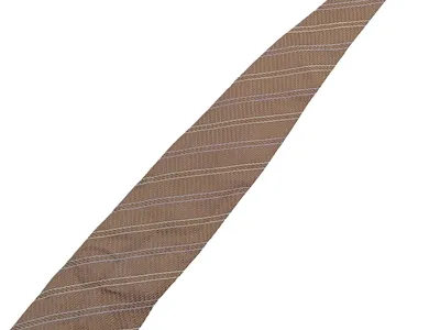 Giorgio Armani Krawatte Herren Seide Beige Gestreift Made in Italy