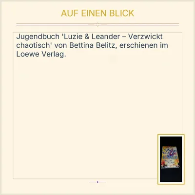Luzie & Leander Verzwickt chaotisch Bettina Belitz Jugendbuch Loewe