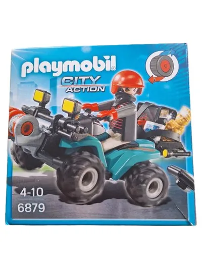 Playmobil City Action 6879 Quad mit Agent Spielfiguren-Set