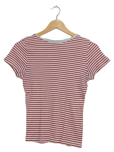 Kapalua Damen T-Shirt Gr. M Rot Weiß Gestreift Maritim Rippstrick