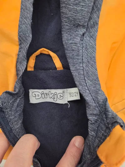Dirkje Outdoorjacke Jungen Gr. 92 Blau Orange Kapuze Winterjacke
