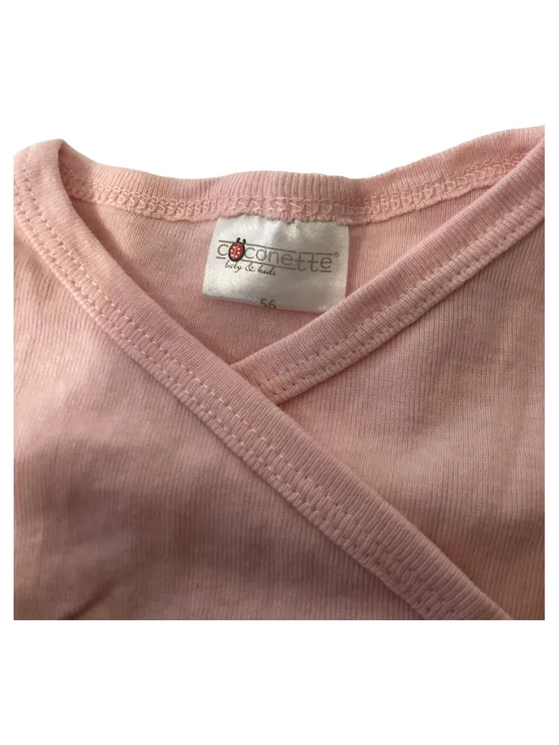Coconette Baby Wickelbody kurzarm Rosa Gr. 56 Baumwolle Mädchen 2