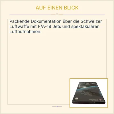 Swiss Air Force Identified DVD Dokumentation Schweizer Luftwaffe F/A-18