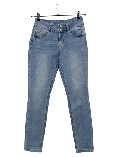 Buena Vista Slim Fit Jeans Damen XS W26 Hellblau Used Look Button