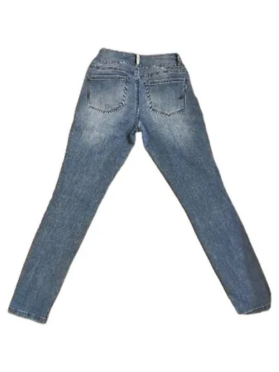 Buena Vista Slim Fit Jeans Damen XS W26 Hellblau Used Look Button