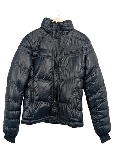 Young & Rich Steppjacke Herren Gr. 42/XL Schwarz Winterjacke Puffer