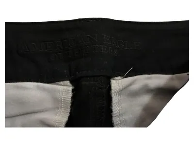 American Eagle Outfitters Stoffhose Damen Gr. 36 Schwarz Chino Slim