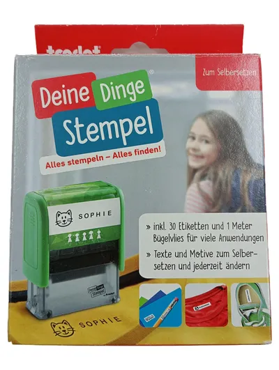 Trodat Deine Dinge Stempel Set Kinder Selbstfärber zum Selbersetzen
