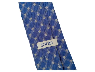 JOOP! Krawatte Herren Seide Blau gemustert Business Klassisch 142cm