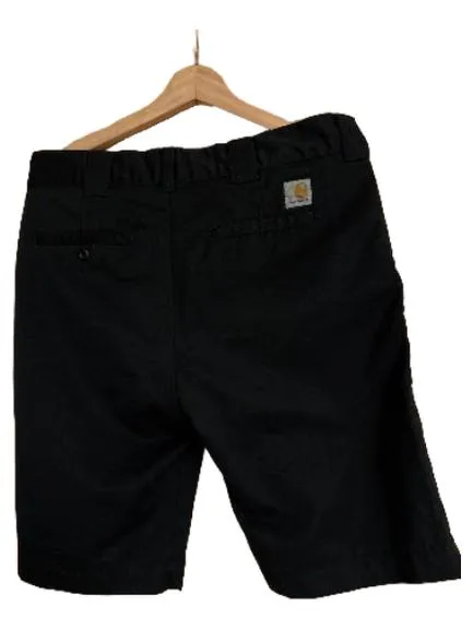 Carhartt Herren Chino Shorts Größe 30 Schwarz Klassisch Workwear 4