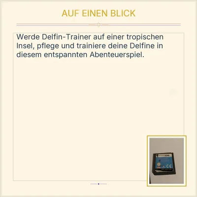 Dolphin Island Nintendo DS Spiel Ubisoft NTR-YAZP-EUR Simulation